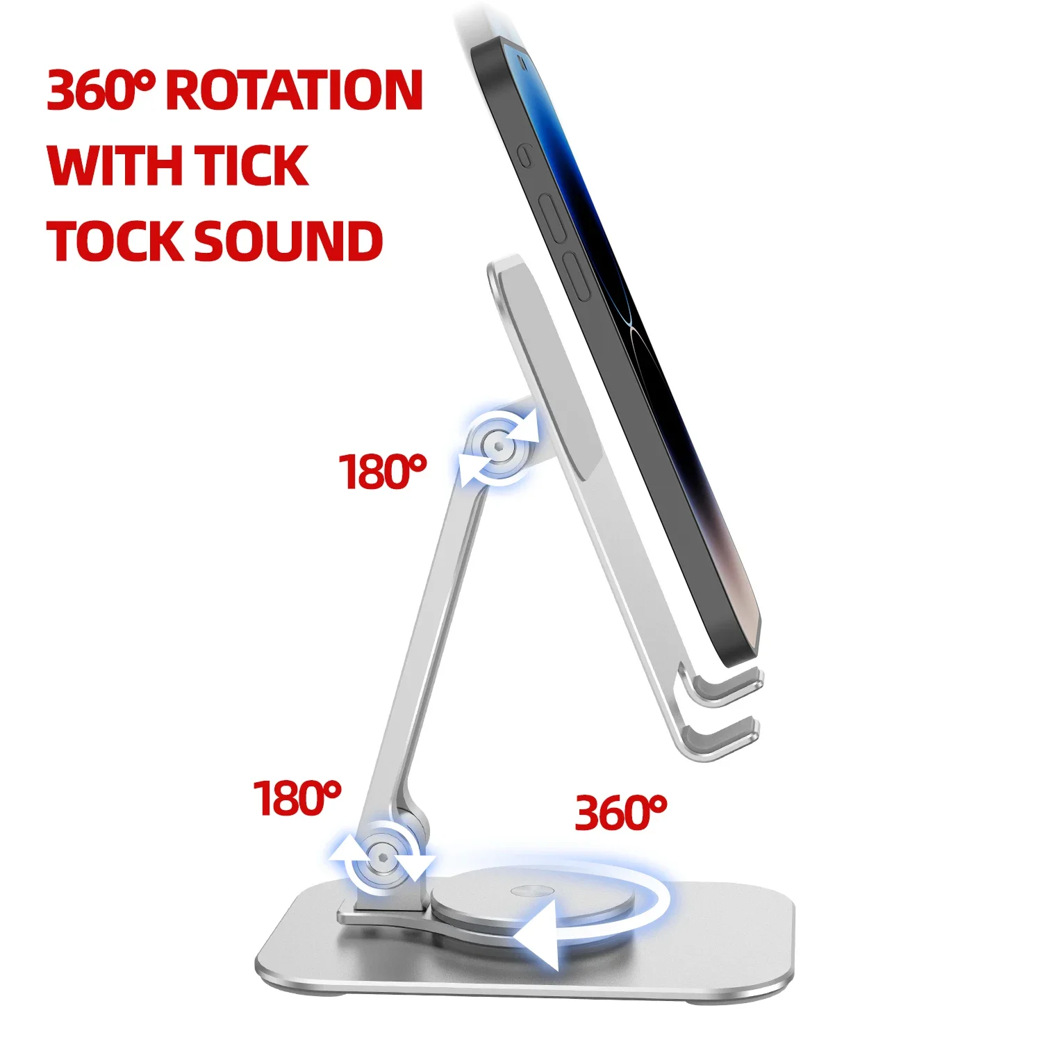 Kimdoole Alloy Aluminum Desktop Phone Stand Desk Holder for Xiaomi iPhone Samsung Cellphone Smartphone Telephone Accessories