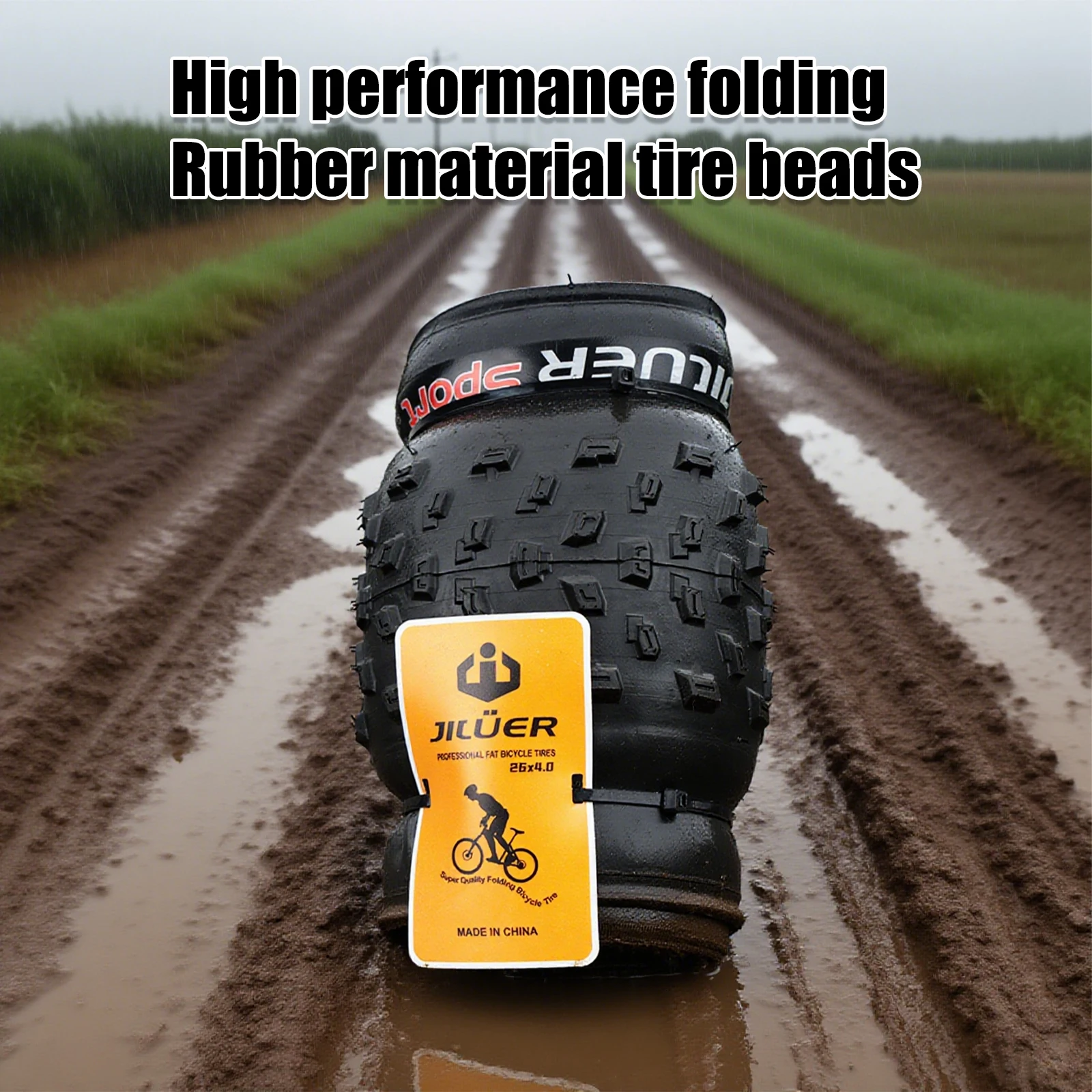 Für JILUER Faltfahrradreifen 20x4.0 26x2.25/4.0 27.5x2.1/2.2 29x2.2 MTB Fatbike-Reifen Pannensicherer Faltreifen für Mountainbike XC Trail Schnee Sand Schlamm – Detail 7