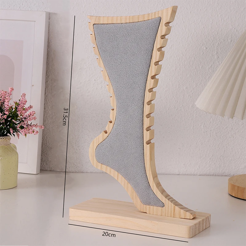 Fashion Wood Necklace Display Stand Jewelry Rack Pendant Holder Foot Jewelry Display Props Jewelry Store Counter Display Rack