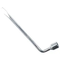 L Type Lug Wrench 21mm 45# Steel Wheel Spanner Hexagon Slotted End Socket Silver Tire Wrench