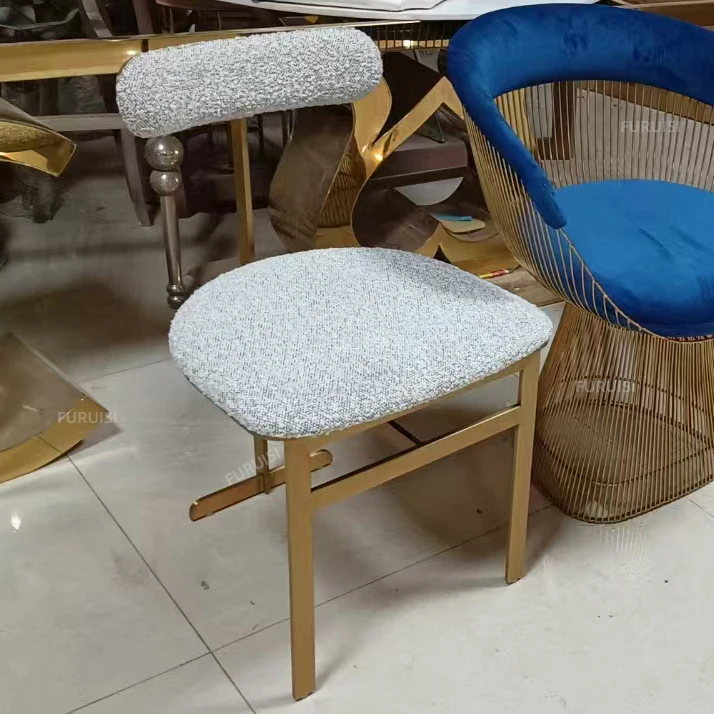 * Luxury Wedding Event Chair With Detachable Cushions Hotel Hall Stainless Steel Modern Party Event Chair