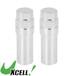 UXCELL 2 Pcs Chrome 7 Spline Wheel Lug Nut Drive Tuner Key Tool Lock 16mm Vehicle Lug Nut Key Auto Replacement Parts