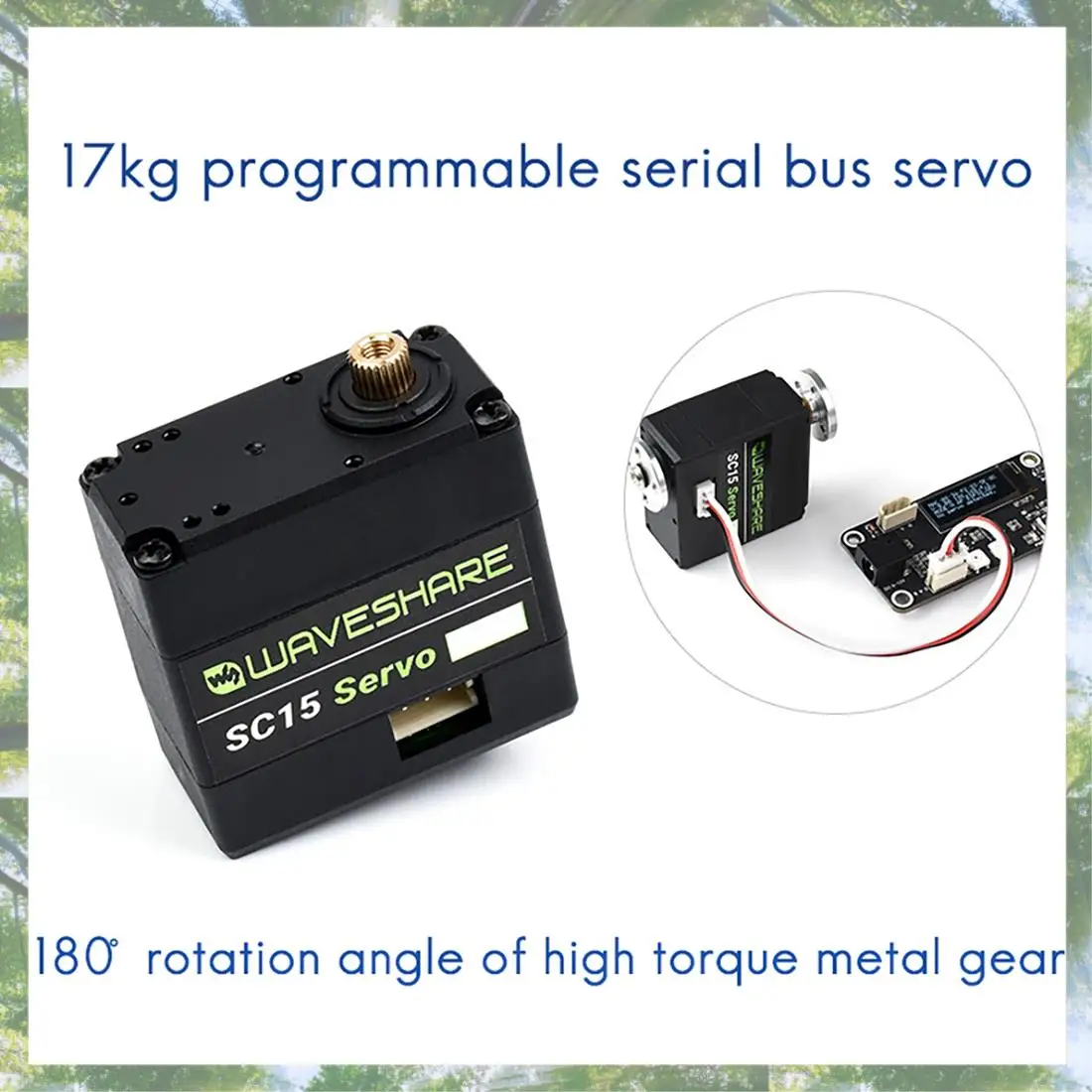 T84C-Waveshare SC15 Servo 17 kg. Cm Programmeerbare seriële busservo met hoog koppel Zeer nauwkeurig metalen tandwiel 180 °   Rotatiehoekservo