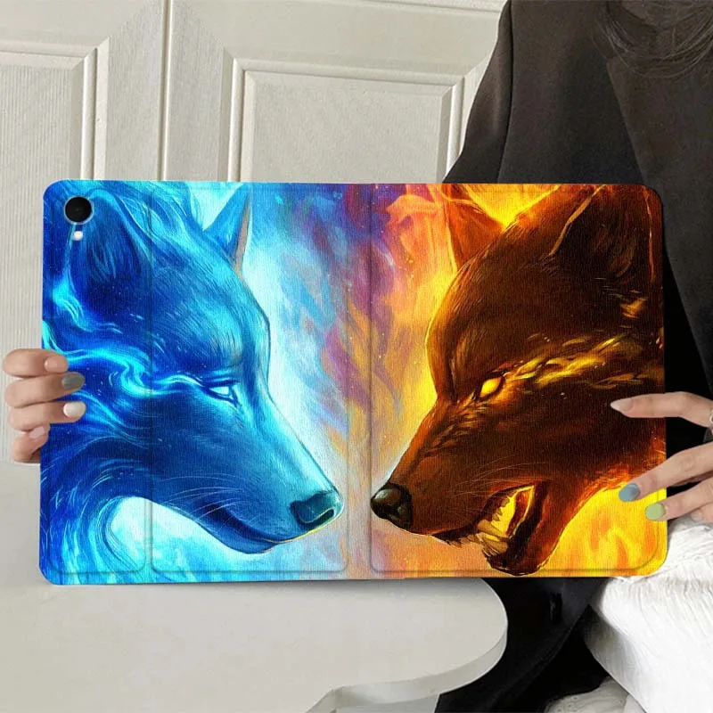 

Мягкий чехол для планшета Cool Fire Wolf Head для Samsung Galaxy Tab A7 A A8 A9 A11 S6 S11 10,1 10,4 10,5 дюймов Lite Plus, подарок