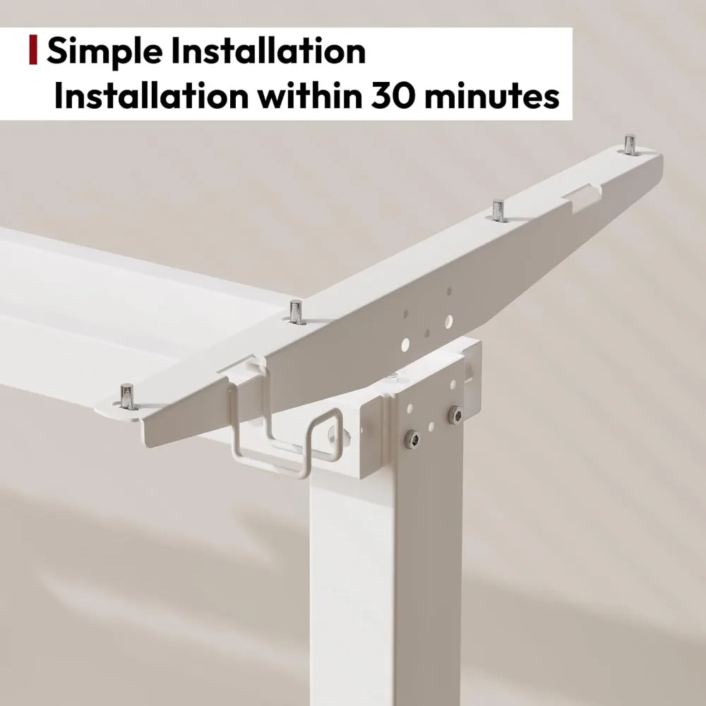 adjustable height electric desk 55x24 inches for home office, sit-stand computer workstation