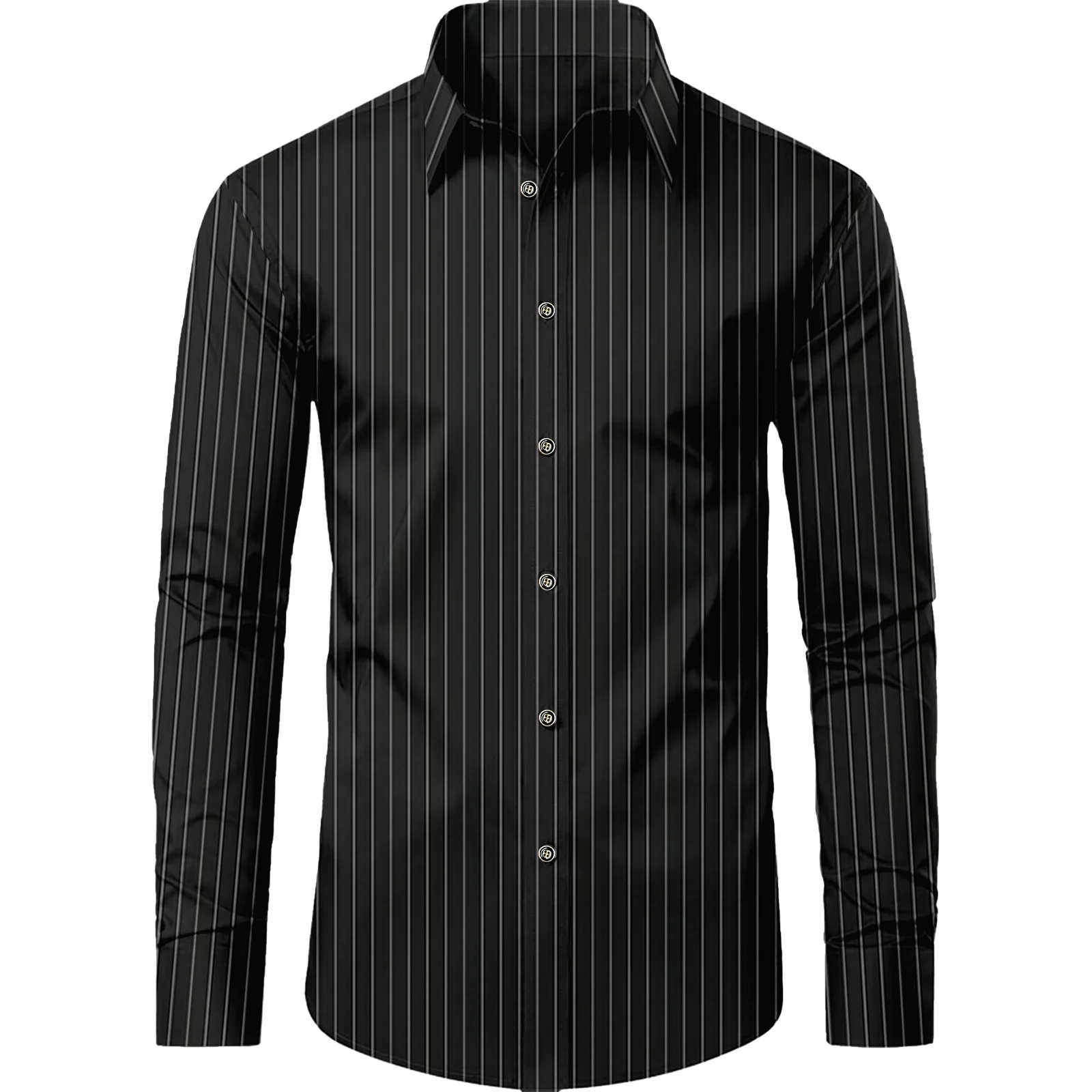 Men's Dress Shirts，Stain Shield Long Sleeve with Stripes Shirt Business Casual Button Down Shirts FF2416213