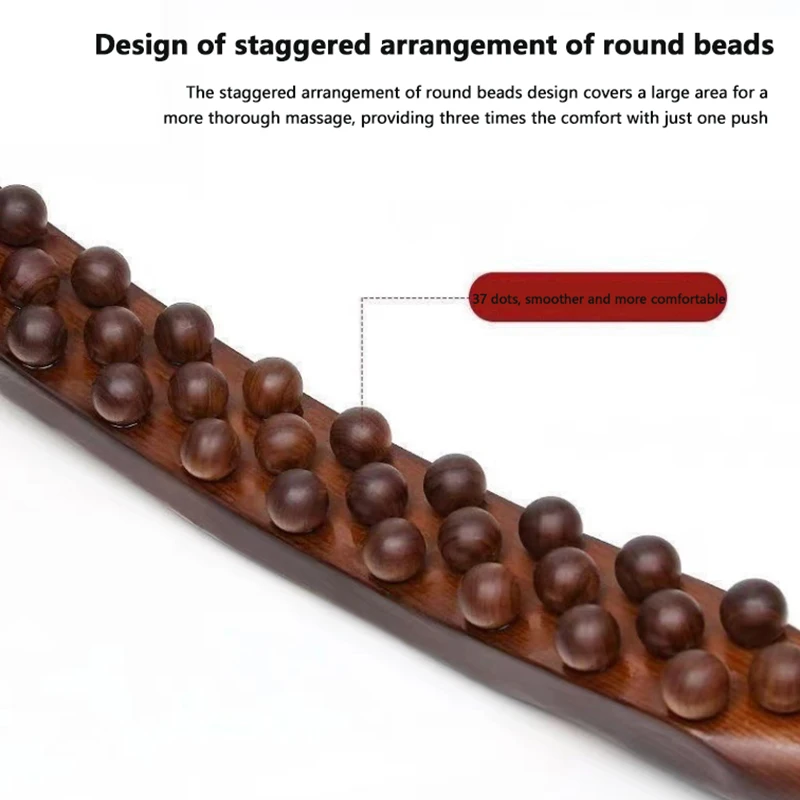 

37 Beads Rolling Whole Body Universal Back Needle Massage Scraping Stick Point Treatment Guasha Relax Therapy Tool