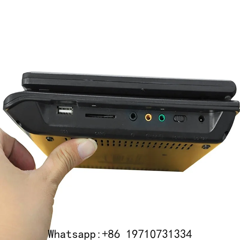 Mini Portable DVD CD EVD Player 9.8 Inch Digital Desktop Smart TV Player with Remote Control 270° Rotatable Screen for Travel - view 4