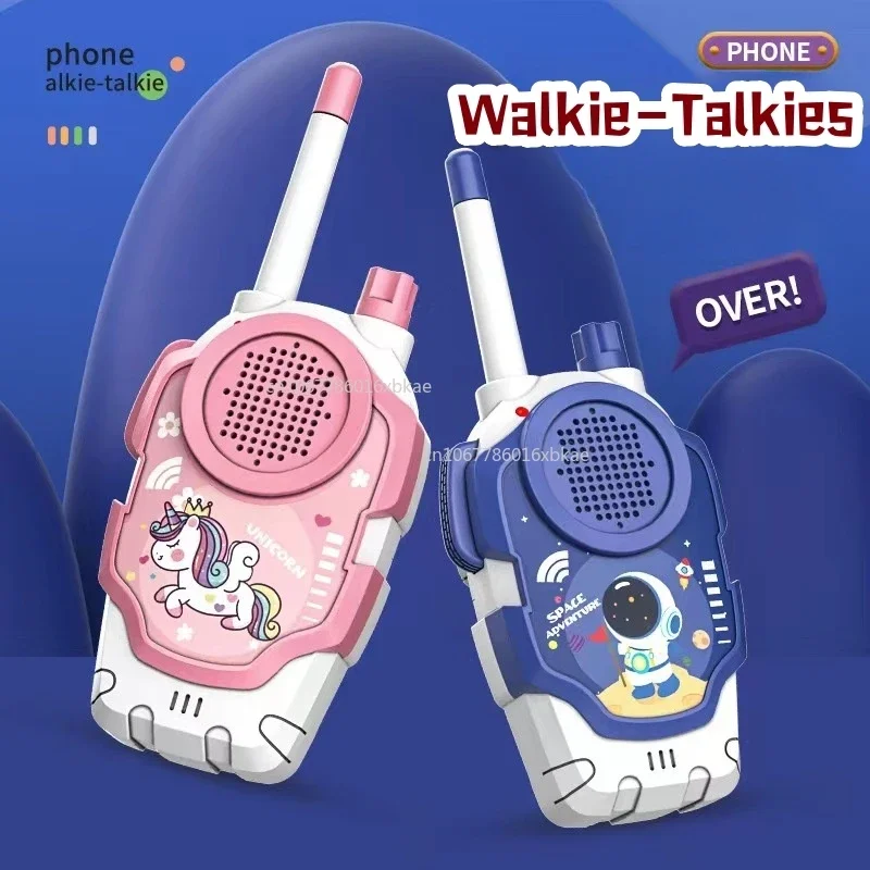 Walkie talkie mainan telepon seluler luar ruangan lucu anak-anak mesin interkom orangtua-anak mainan edukasi kartun anak laki-laki dan perempuan hadiah