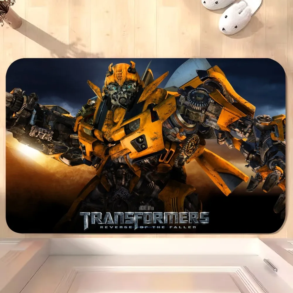 Film T-Transformers Movie B-Bumblebee Floor Mat Bedroom Kitchen Door Bath House Super Absorbent Foot Non-slip