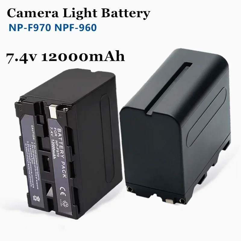 7.4v 12000mAh NP-F970 NPF-960 Camera Light Battery for LED Video Display Yongnuo Camera Light Battery Monitor Battery