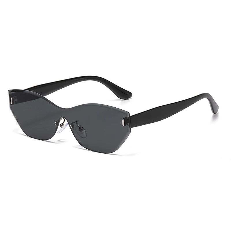 Frameless irregular-shaped sunglasses for men and women, street style accessories for outdoor activities, fashionable sunglasses