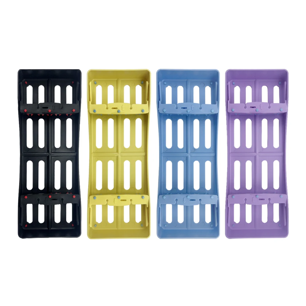 5 Slots Dental Autoclave Sterilization Box Dentistry Instrument Disinfection Case Rack For Composite Resin Filling Spatulas Set