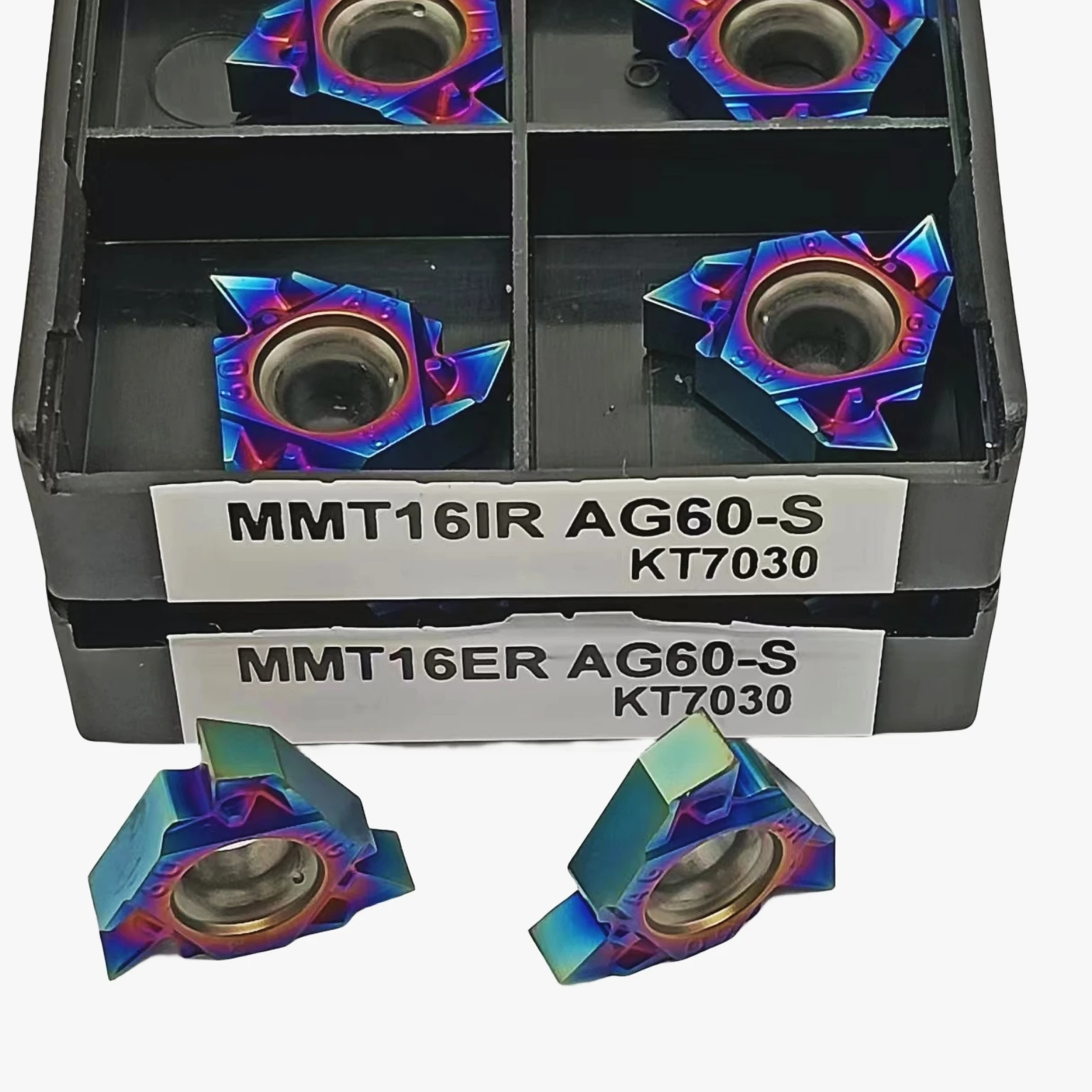 High quality MMT16ER AG60-S MMT16IR AG60-S nano blue thread insert cemented carbide blade CNC tool blade 16ER 16IR AG60