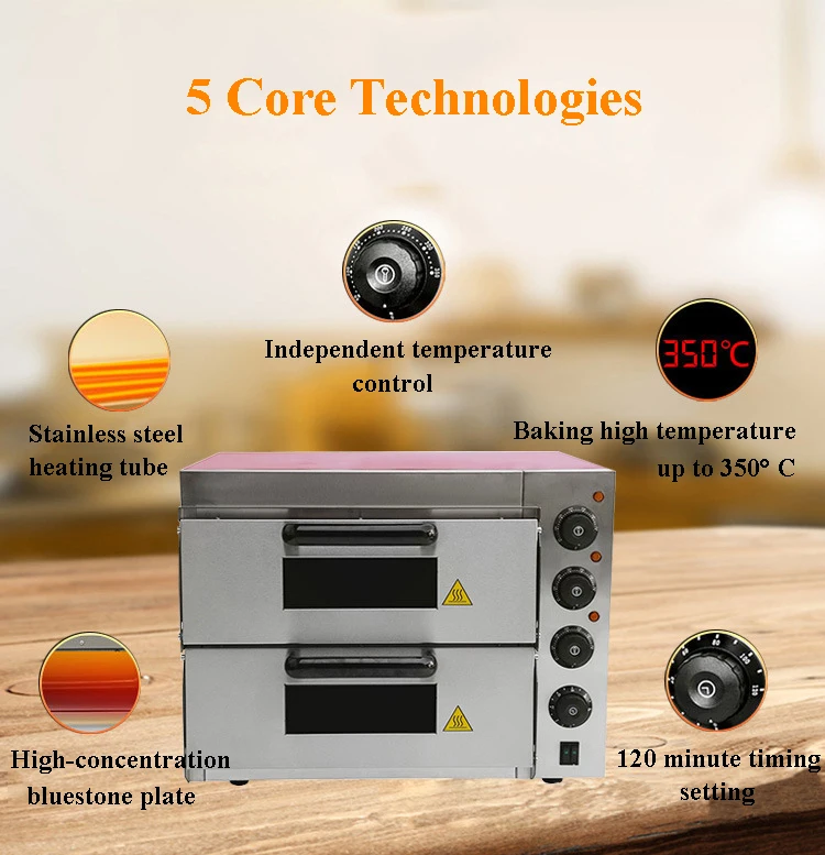 Pizza Cake Oven Double Electric Oven Pink Pizza Oven Bread Cake Baking Box Shop Electric Oven