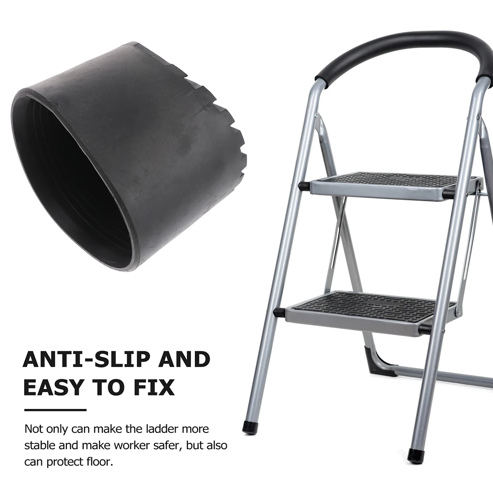 

2pcs Round Foot Covers 80MM Anti-slip Pads Ladder Legs Protect Floors Wood Tiles Carpets Durable PVC Construction Tools