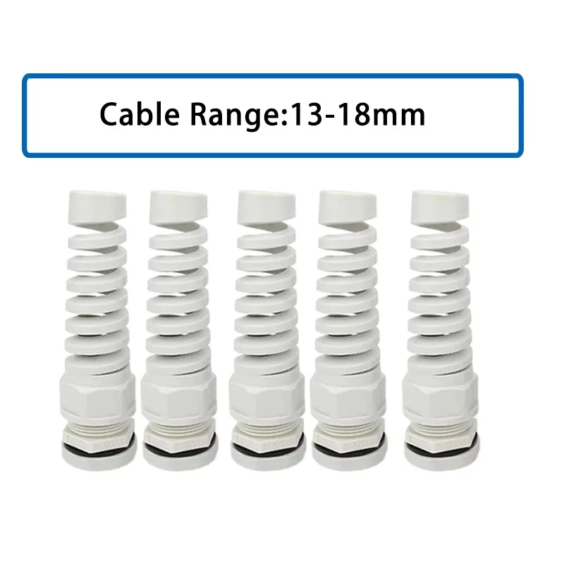 

Waterproof Anti-bending Cable Gland Plastic Joint Connector 13-18mm