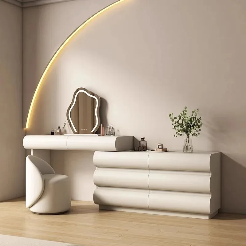Luxury Bedroom Storage Cabinet Dressing Table Recamera Makeup Dressing Table Comfortable White Tocadores De Maquillaje Furniture