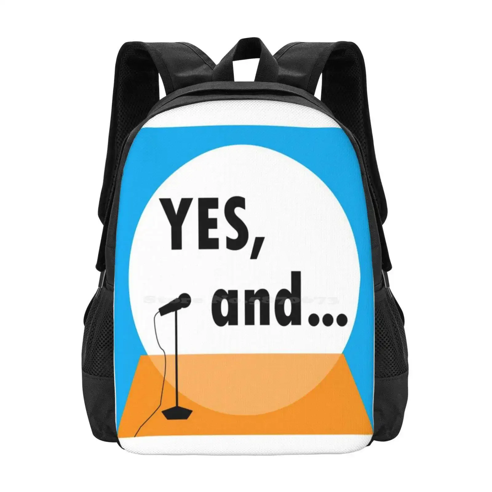 

Yes, And Improv Strategy Hot Sale Schoolbag Backpack Fashion Bags Improvisational Comedy Charna Halpren Chicago Improv Improv