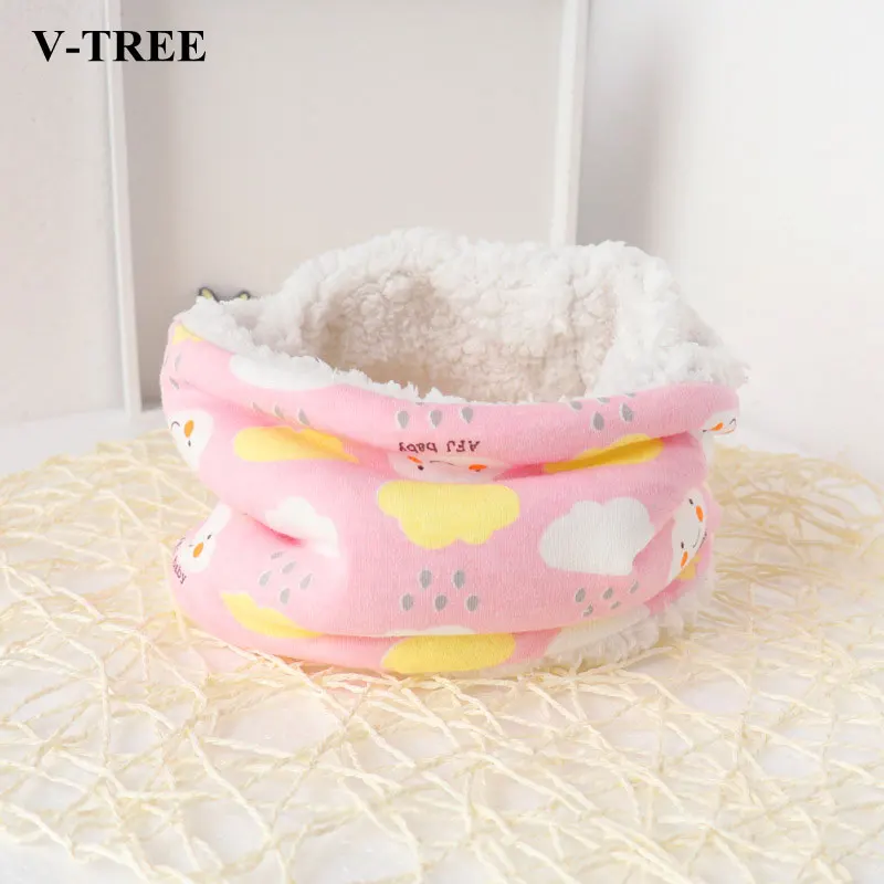 

Plus Velvet Kids Scarf Lambskin Muffler For Girls Cartoon Boys Neck Scarf Neck Warm For Baby Women Men Ring Scarf