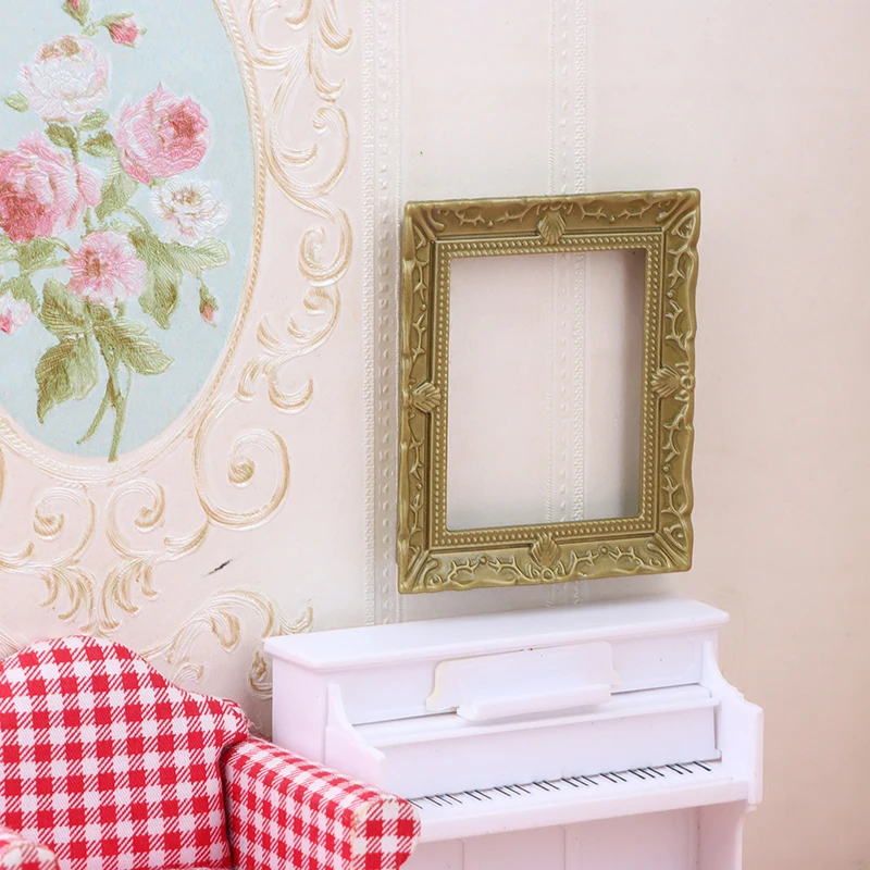 1/12 Dollhouse Vintage Simulation Photo Frame Dollhouse Mini Wall Decoration Dolls House Furniture Accessories