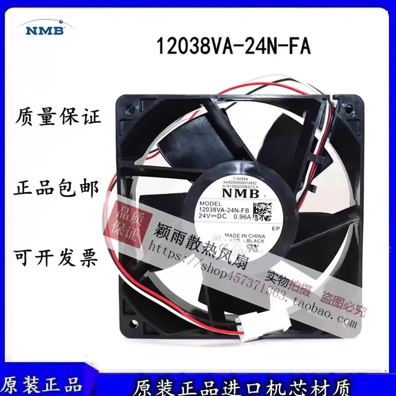 for NMB 12038VA-24N-FB 4 inch 24V DC Inverter Cooling Fan High Speed Original Replacement for Industrial Equipment