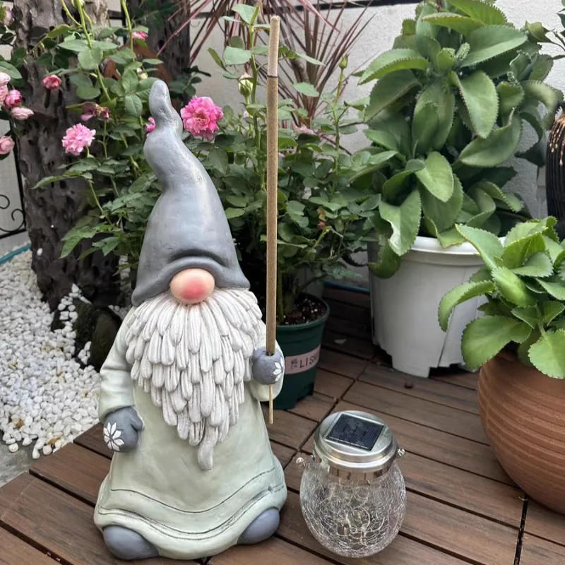 Garden ornaments Outdoor courtyard can be inserted with incense decoration Pixie balcony gardening landscaping furnishings
