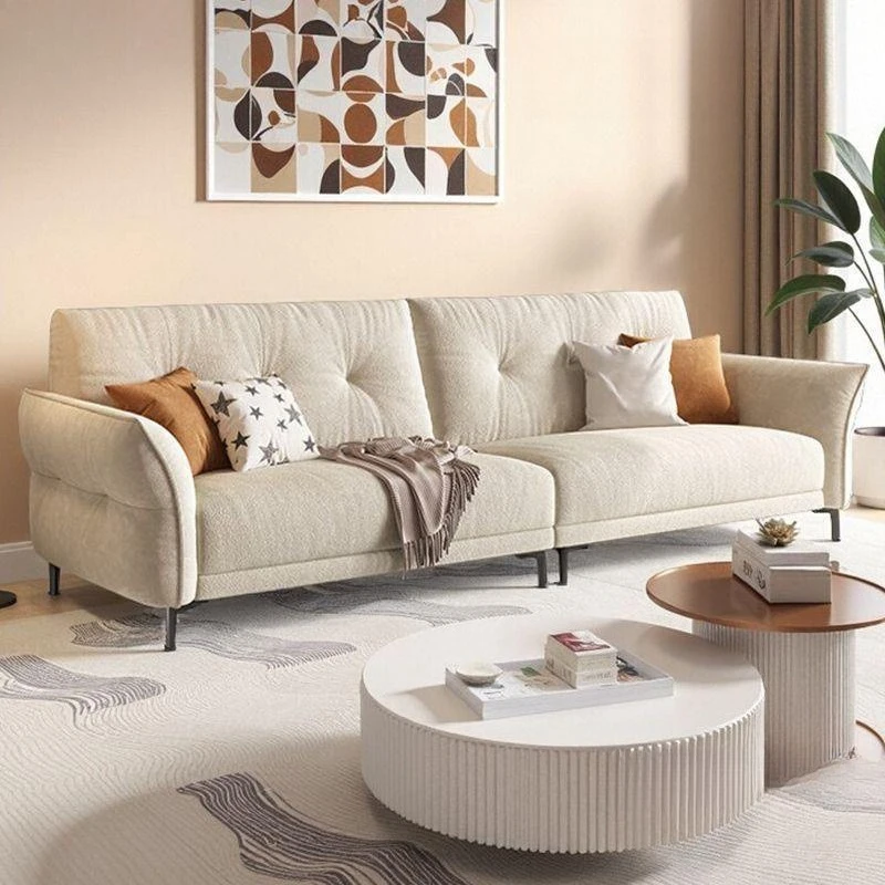 Living room fabric small apartment bedroom apartment premium straight sofa