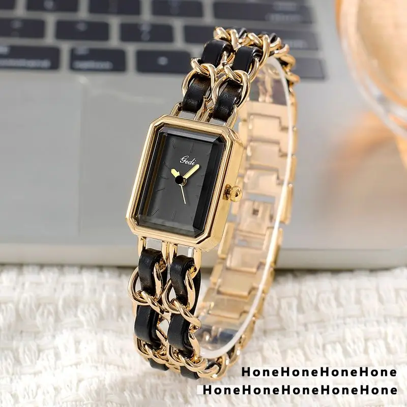 

Elegant women's watch luxury highend small square dial women's watch creative women's bracelet quartz watch accessories