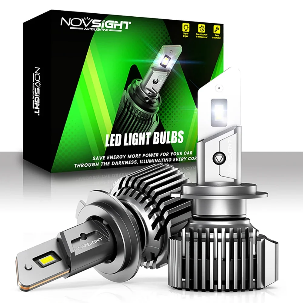 

NOVSIGHT Light Bulbs H7 H11 Led Canbus H4 9005 HB3 9006 HB4 H8 H9 H13 Headlight Bulbs 100W 20000LM 6500K White 12V 1mm Car Lamps