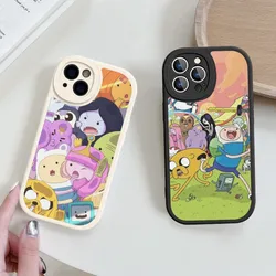 Adventure Time Phone Case Hard Leather For iPhone 15 14 13 12 Mini 11 14 Pro Max Xs X Xr 7 8 Plus Fundas
