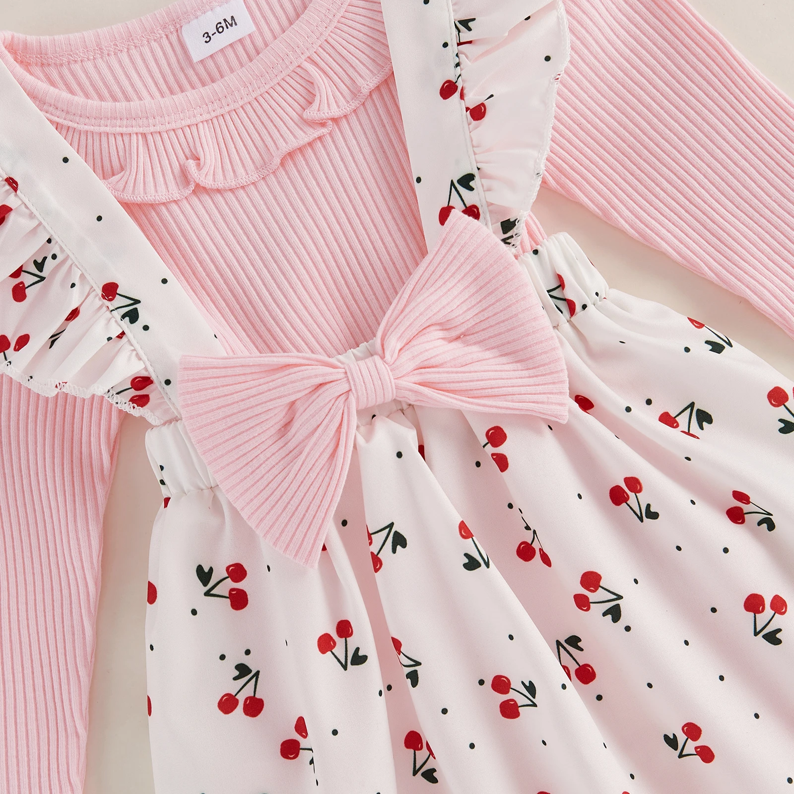 Beqeuewll niedlichen Bowknot Baby Mädchen Kleidung Frühling Herbst Kinder Outfits gerippt Langarm Stram pler Hosenträger Röcke Stirnband Mädchen Anzug