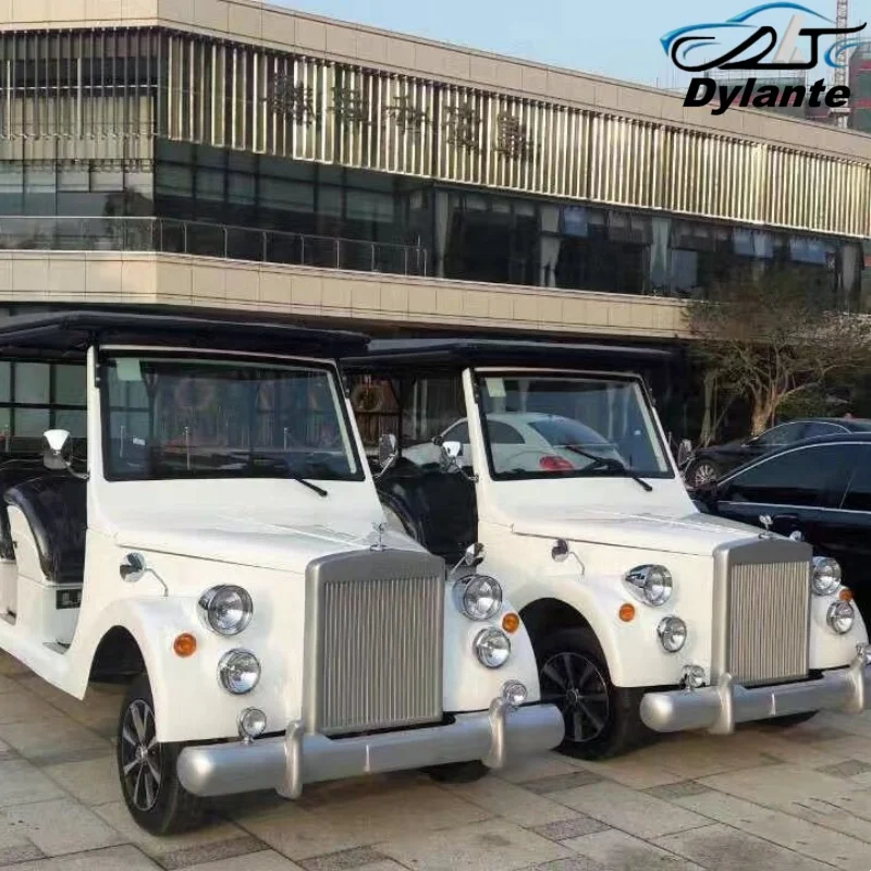 

5, 8, 11 мест, 72 В, электрический экскурсионный винтажный классический автомобиль со свинцово-кислотной/литиевой батареей, высокоскоростная движущаяся антикварная классическая тележка