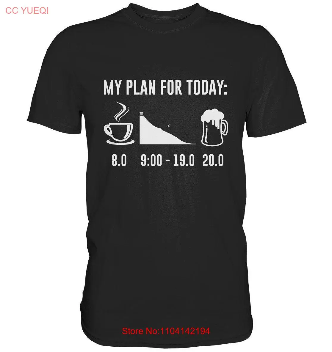 T Shirt Daily Schedule Ski Jumper Jumping Sayings Premium long or short sleeves