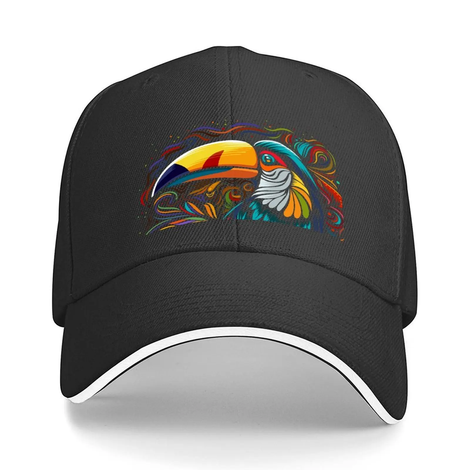 

tribal tropical toucan Baseball Cap Hat Man For The Sun western Hat hats for men Unique hats Hats Man Women's