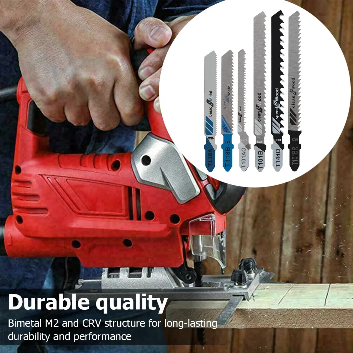 Imagem -03 - T-shank Jig Saw Blades Straight Cutting Tools Metal Steel Wood Woodworking Tool 10 Pcs 50 Pcs