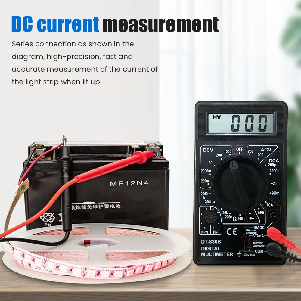 DT-830B Multimetr cyfrowy Multimetr ręczny Woltomierz Przyrządy i mierniki elektryczne