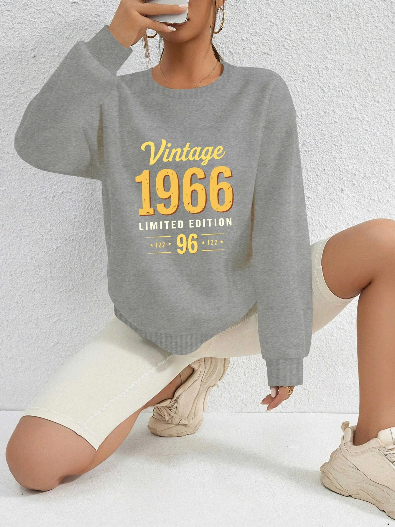 المرأة خمر 1966 طبعة محدودة البلوز خمر الأحمر طاقم الرقبة البلوز لينة كل يوم الخريف/الشتاء سترة