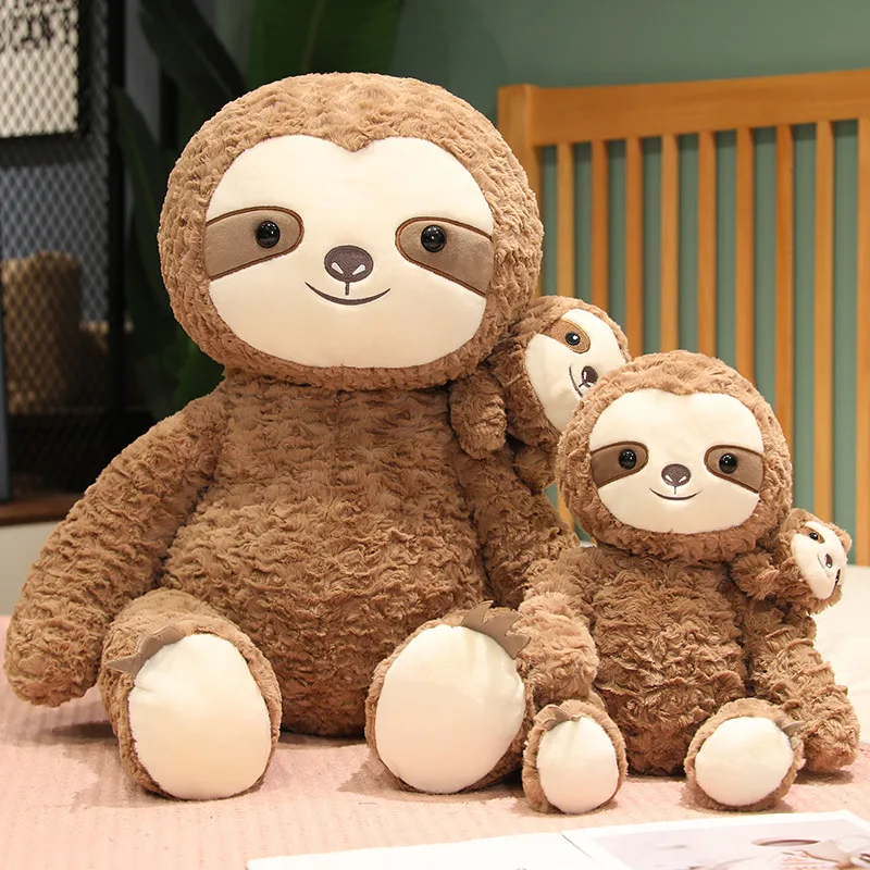 Nice 1pc Lifelike Sloth Baby Doll Sloth Plush Toys Stuffed Dolls Kids Toys Lovely Doll Girlfriend Best Gifts Brinquedos