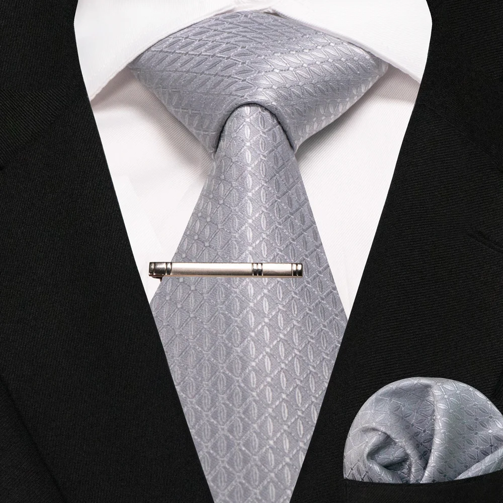 Grün Schwarz Plaid Streifen Krawatte für Männer Mode Seide Hochzeit Krawatte Einstecktuch Manschettenknopf Set Geschenk Herren Krawatte Business Party Zubehör – Detail 33
