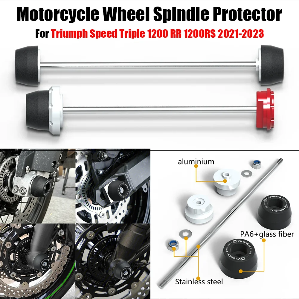 

Rear Front Axle Fork Crash Slider For Speed Triple 1200 RR 1200RS 2021-2023 Motorcycle Wheel Spindle Protector