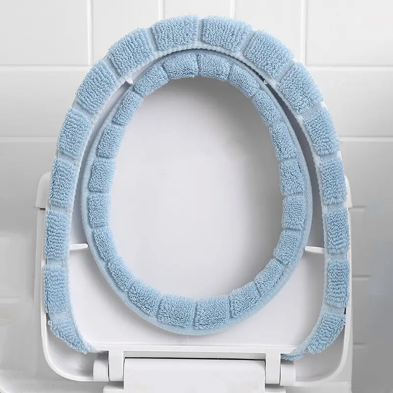 Toilet Seat Mat Device Plus Fleece Pad 2Pcs Household Toilet Ring Four Seasons Universal Toilet Seat Cover Seat Cushion