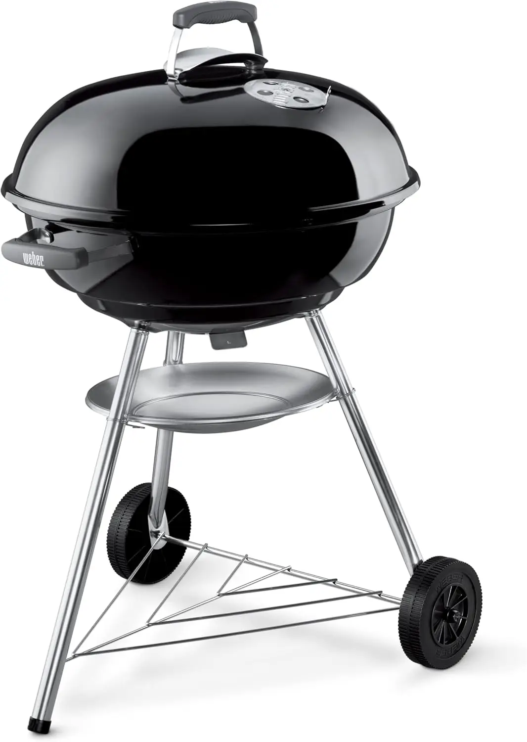 

22-Inch Portable Charcoal BBQ Grill, Black – Outdoor Barbecue with Sturdy Plated Steel Grates, Porcelain-Enameled Bowl & Precision Airflow Control