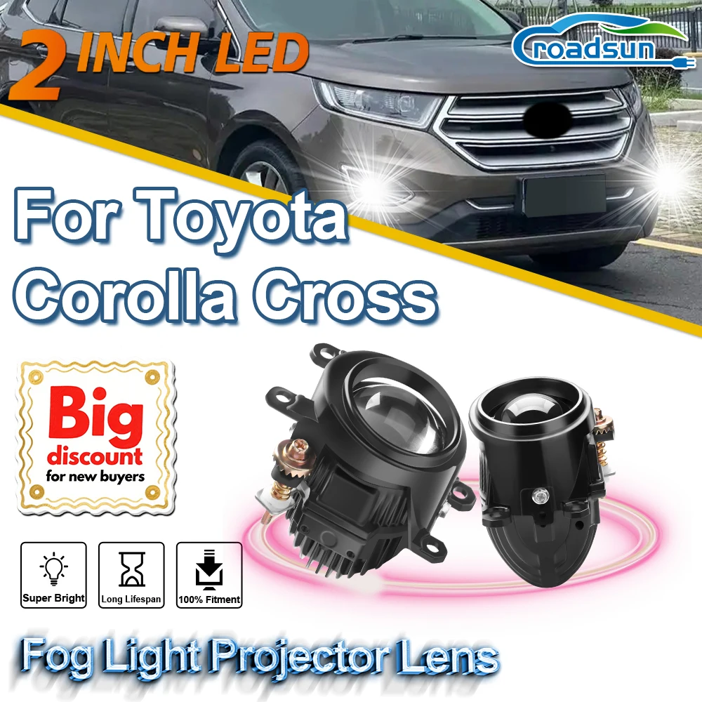 

ROADSUN 2,0-дюймовый Bi LED Mini PTF противотуманный фонарь в сборе, светодиодная противотуманная фара, автомобильные аксессуары для Toyota Corolla Cross