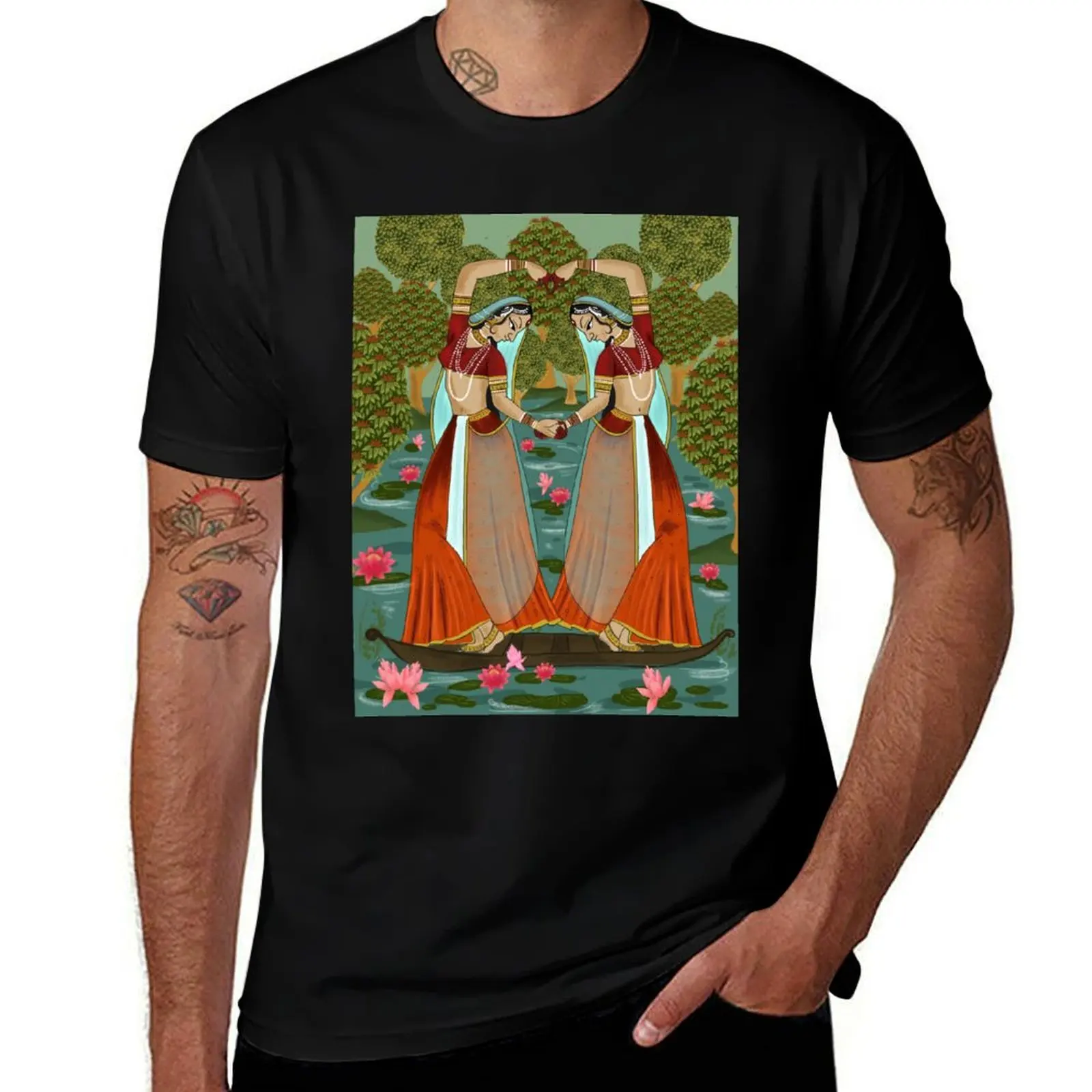Vintage Meenakari Art - From Rajasthan T-Shirt man graphic t shirt T-Shirt