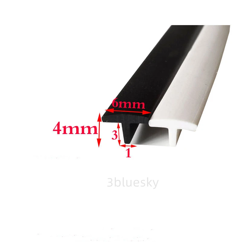 Khoảng Cách Bao Cao Su T Dây Kim Loại Thủy Tinh Gỗ Edge Encloser Lá Chắn Xe Cáp Bao Năng Lượng Mặt Trời Tấm Quang Điện Hải Cẩu 6X4Mm Đen Trắng