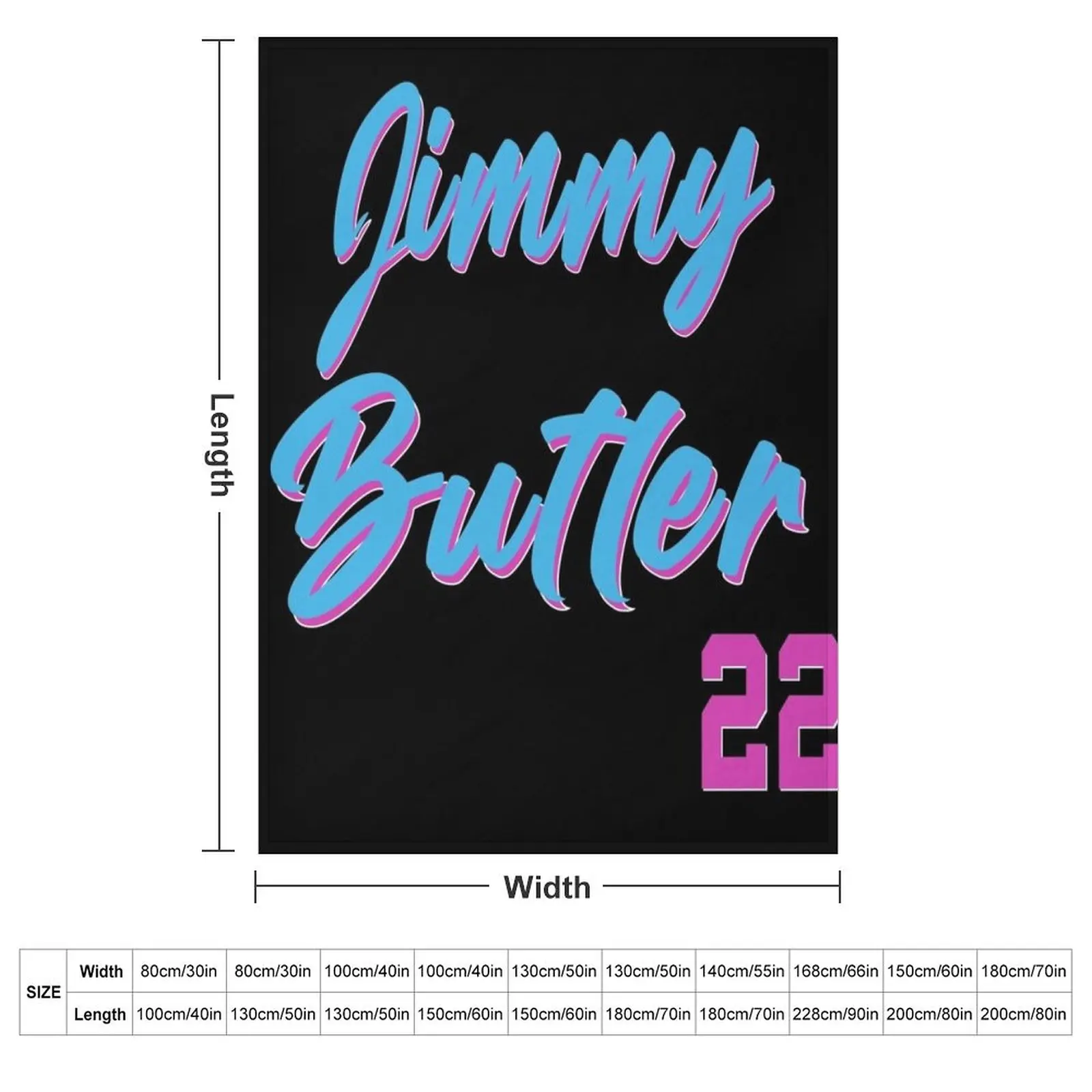 Jimmy Butler Miami Heat Vice Colors Throw Blanket Hair For Baby Blankets