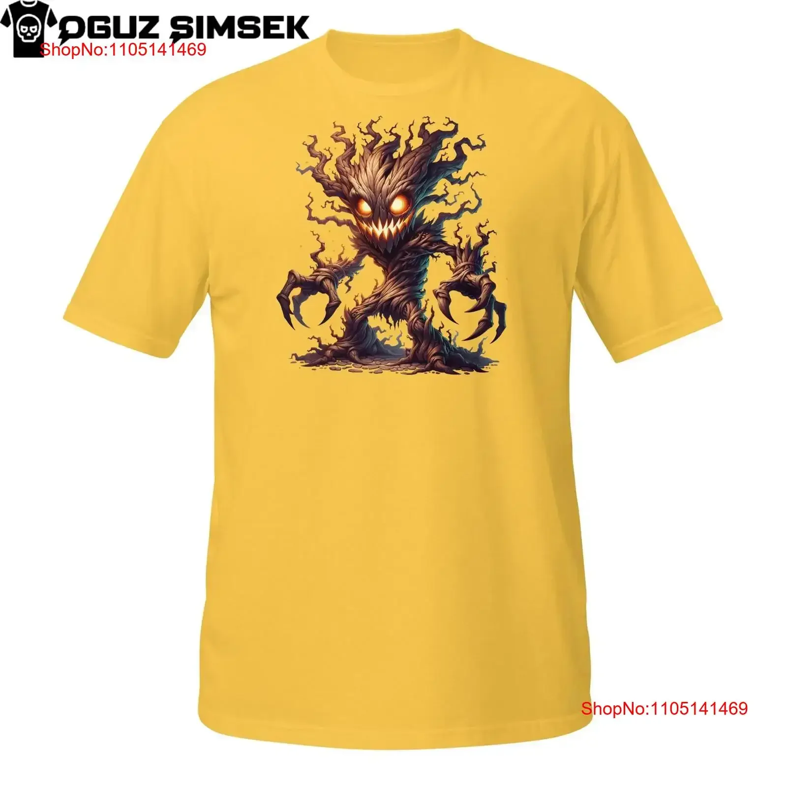 

Футболка Evil Tree с привидениями, лесным монстром, дизайн огненного корня, демон, винтажная, универсальная, дышащая, с графикой, стильная, мягкая, мужская