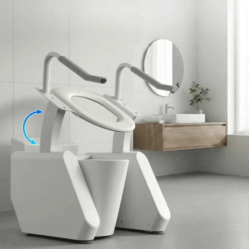 Intelligent electric toilet auxiliary chair, stand-up assist chair, no punching, electric lift toilet