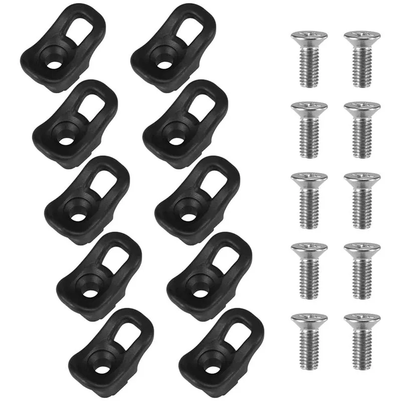 10Pcs Kayak Eyelets Tie Down Loop Deck Rigging Fitting Bungee Cord Kit Rigging Outfitting Pad Eye